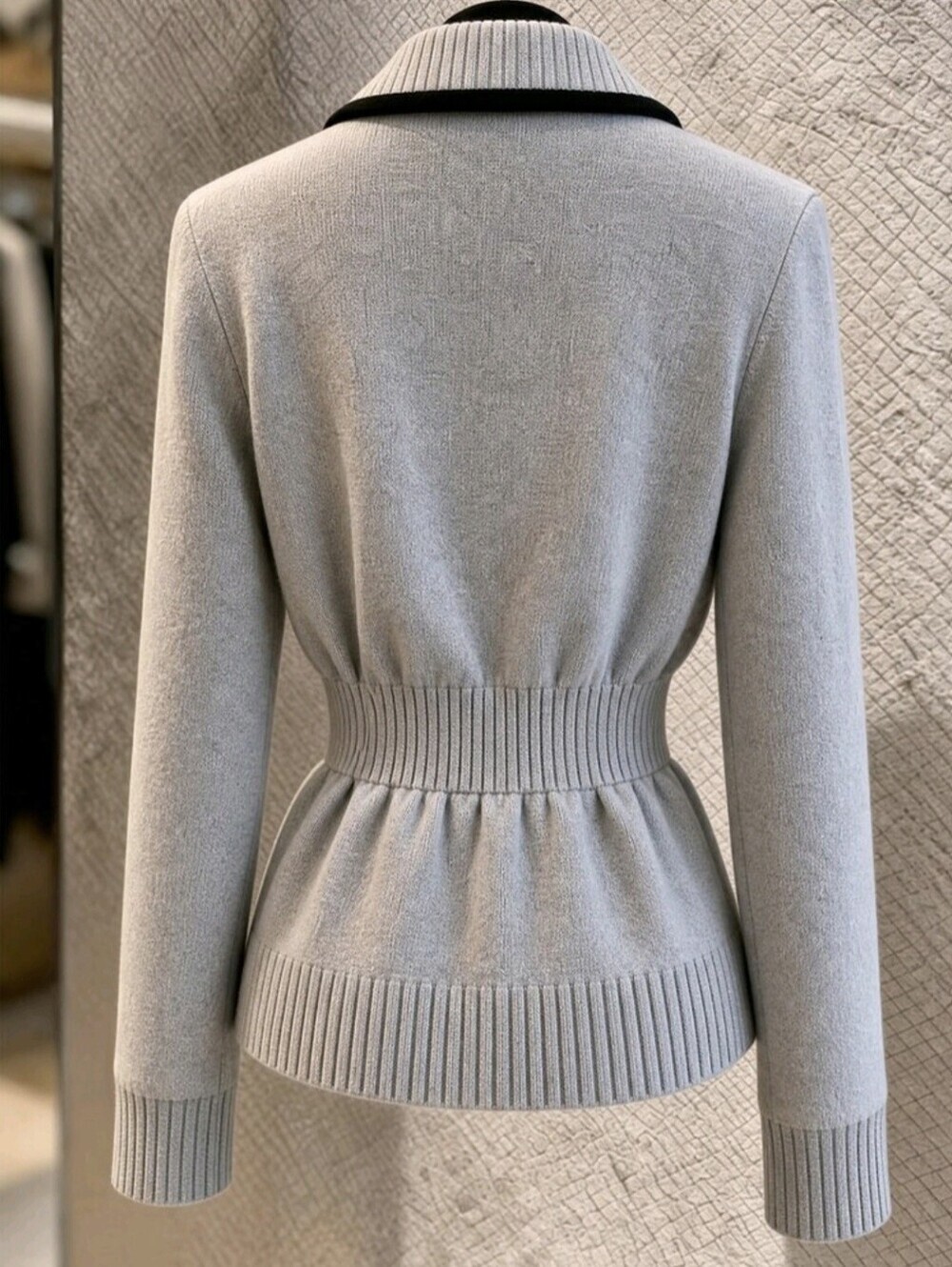Women's Casual Colorblock Trim Cardigan - Picture 3 of 5